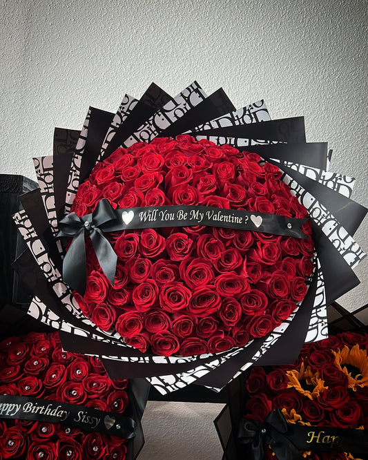 100 red roses